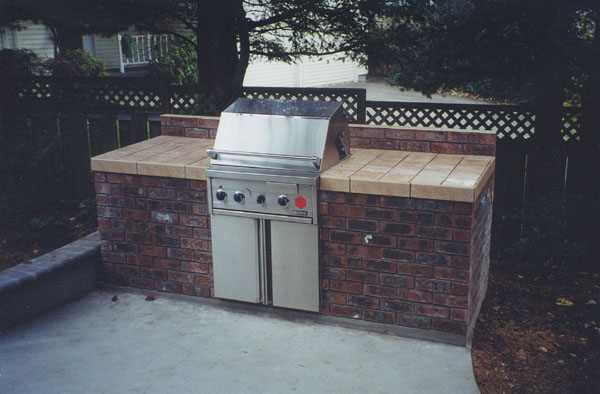 Brick grill installation